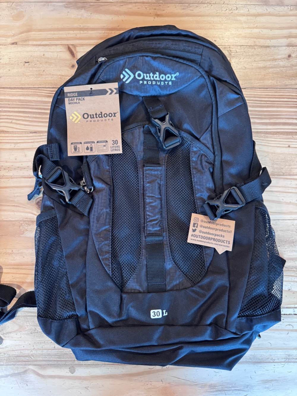 Outdoor Products 30L Black Backpack